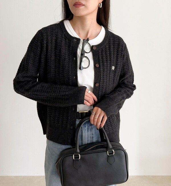 fredy emue「FR刺繍ケーブル柄ニットカーディガン」|ニット・セーター|