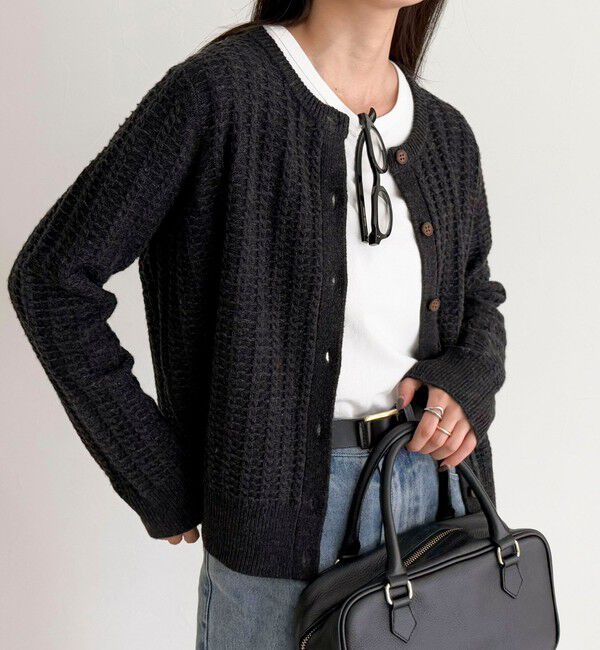 fredy emue「FR刺繍ケーブル柄ニットカーディガン」|ニット・セーター|