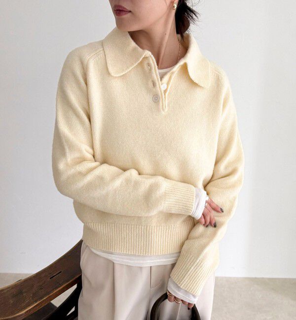fredy emue「ポロ衿ニットプルオーバー」|ニット・セーター|