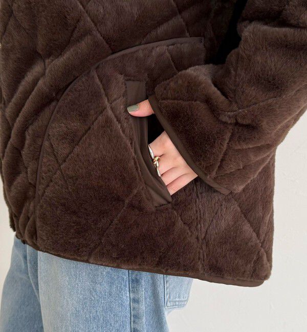 fredy emue「ファーキルトジップコート」|その他|