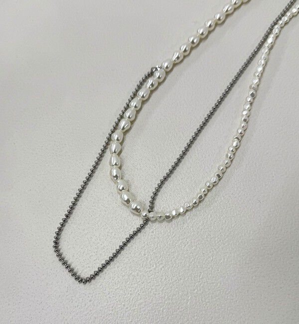 fredy emue「パールチェーンアシメネックレス」|ネックレス|