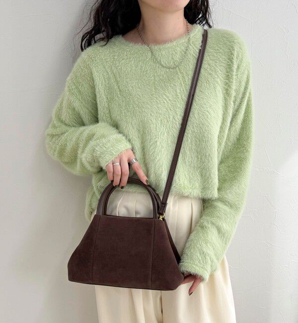 fredy emue「フェイクスエードミニトートバッグ」|ショルダー・メッセンジャー|ダークブラウン