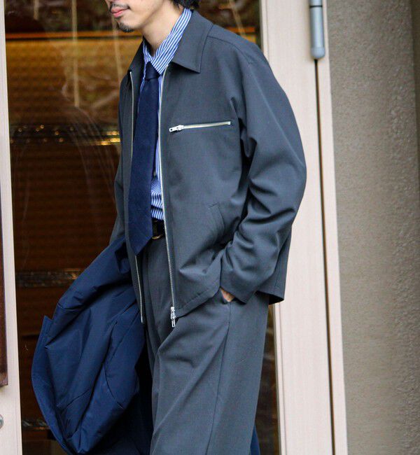 GLOSTER「【セットアップ対応】ウールライクジップジャケット」|ブルゾン・スタジャン|