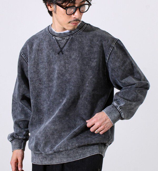 GLOSTER「【雪の色ムラ】カラフルスノーパウダー裏起毛スウェット」|スウェット・ジャージ|