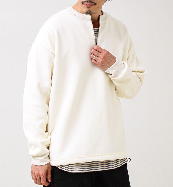 GLOSTER「ワッフルフリース ハーフジッププルオーバー」|スウェット・ジャージ|