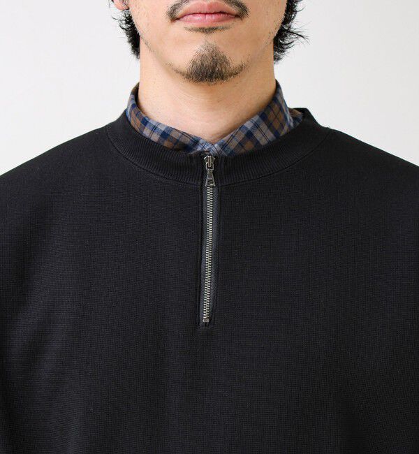 GLOSTER「ワッフルフリース ハーフジッププルオーバー」|スウェット・ジャージ|