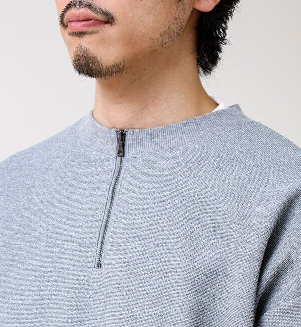 GLOSTER「ワッフルフリース ハーフジッププルオーバー」|スウェット・ジャージ|