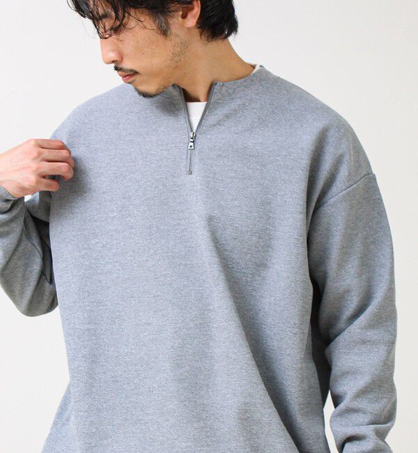 GLOSTER「ワッフルフリース ハーフジッププルオーバー」|スウェット・ジャージ|