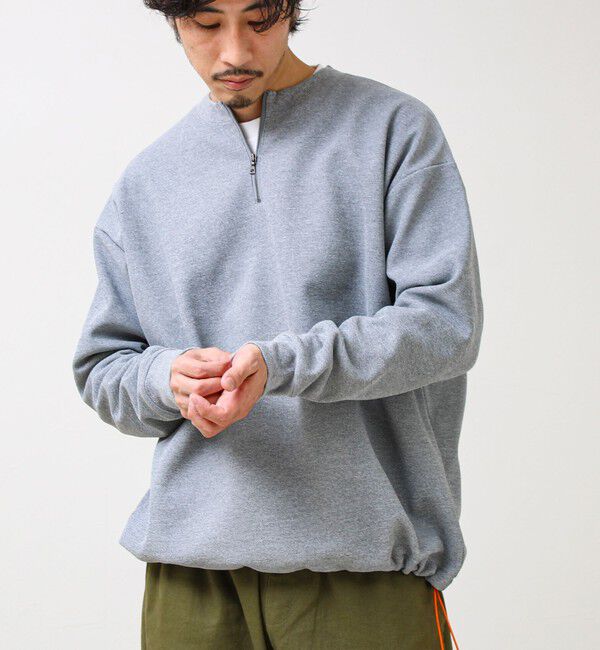 GLOSTER「ワッフルフリース ハーフジッププルオーバー」|スウェット・ジャージ|