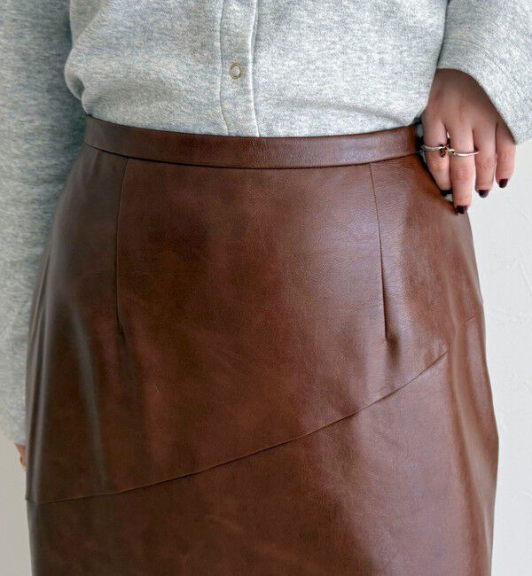 fredy emue「ヴィンテージライクレザースカート」|スカート|
