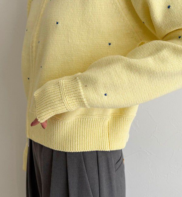 fredy emue「ハンド刺しゅうハートZIPカーディガン」|カーディガン|