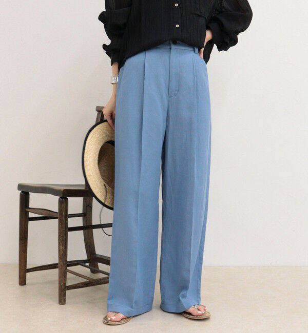 fredy emue「ハイブリッドリネンタックスラックス」|チノ|