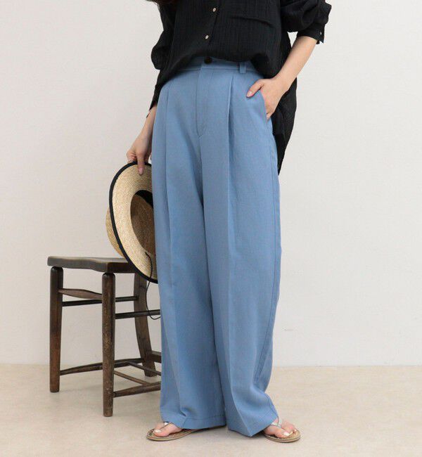 fredy emue「ハイブリッドリネンタックスラックス」|チノ|