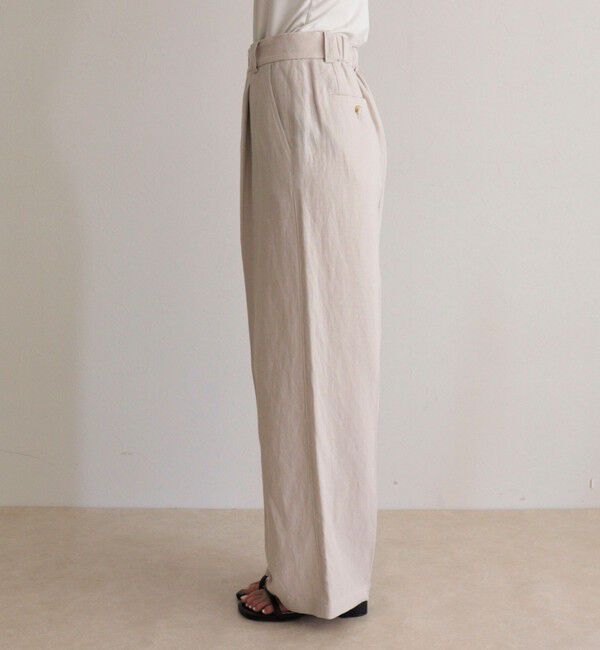 fredy emue「ハイブリッドリネンタックスラックス」|チノ|