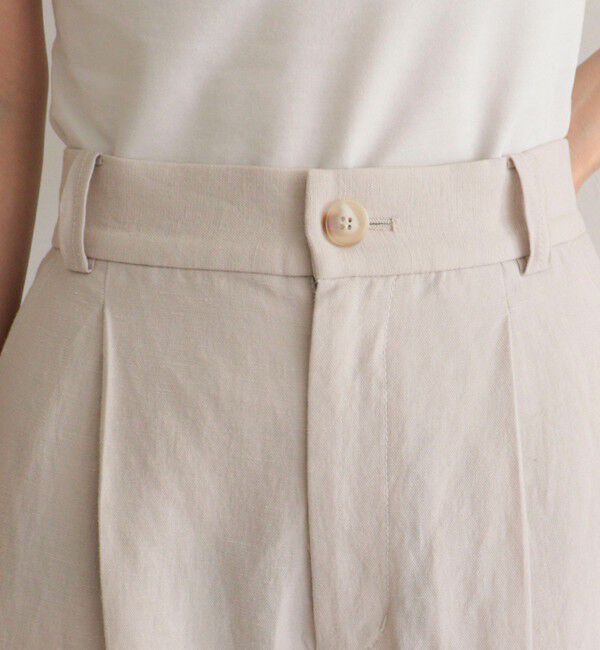 fredy emue「ハイブリッドリネンタックスラックス」|チノ|