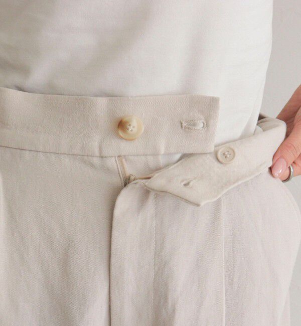 fredy emue「ハイブリッドリネンタックスラックス」|チノ|