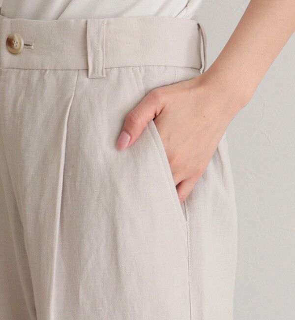 fredy emue「ハイブリッドリネンタックスラックス」|チノ|