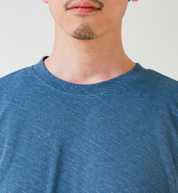 GLOSTER「【無地見えで差がつく】斜めフクレジャガードTシャツ」|Tシャツ・カットソー|