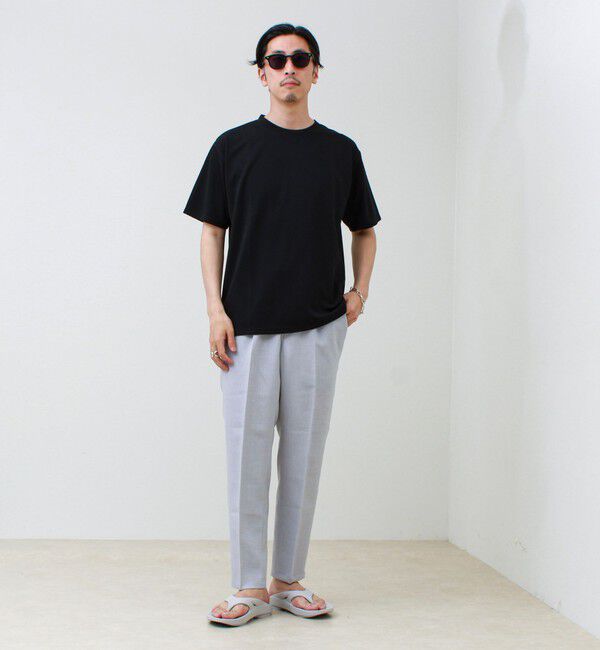 GLOSTER「【無地見えで差がつく】斜めフクレジャガードTシャツ」|Tシャツ・カットソー|