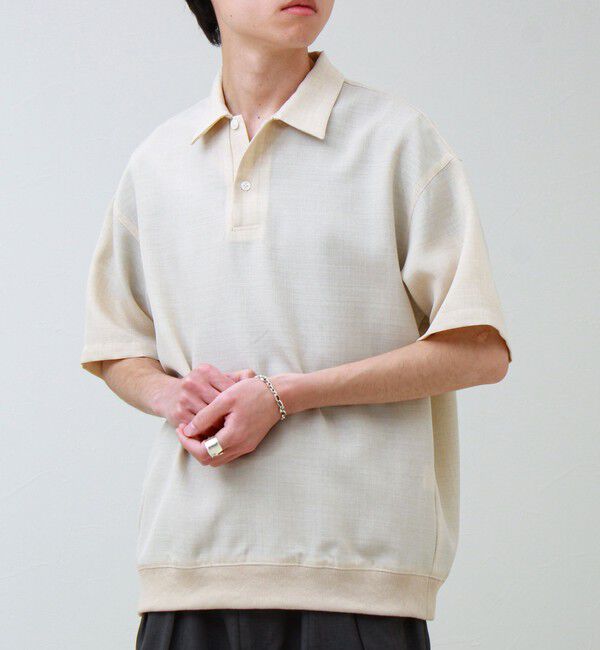GLOSTER「【セットアップ対応】リネンライクキャンバスポロ」|ポロシャツ|