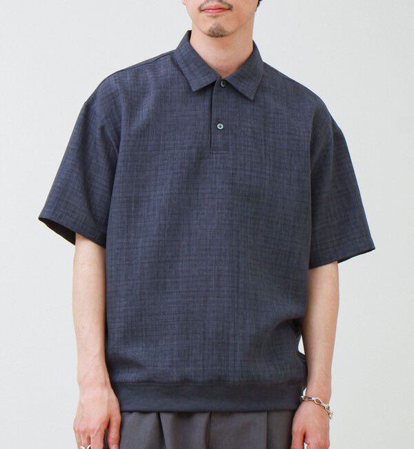 GLOSTER「【セットアップ対応】リネンライクキャンバスポロ」|ポロシャツ|