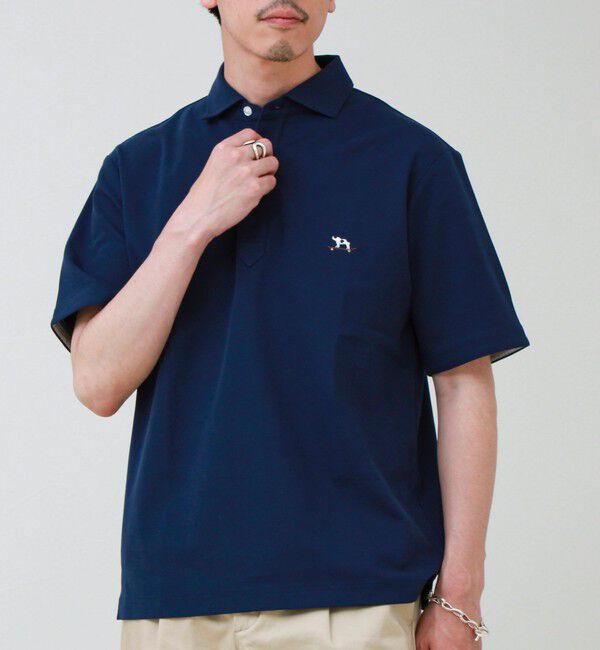 GLOSTER「【ギフトにもおすすめ】【フレブル刺繍】DADDYポロ」|ポロシャツ|