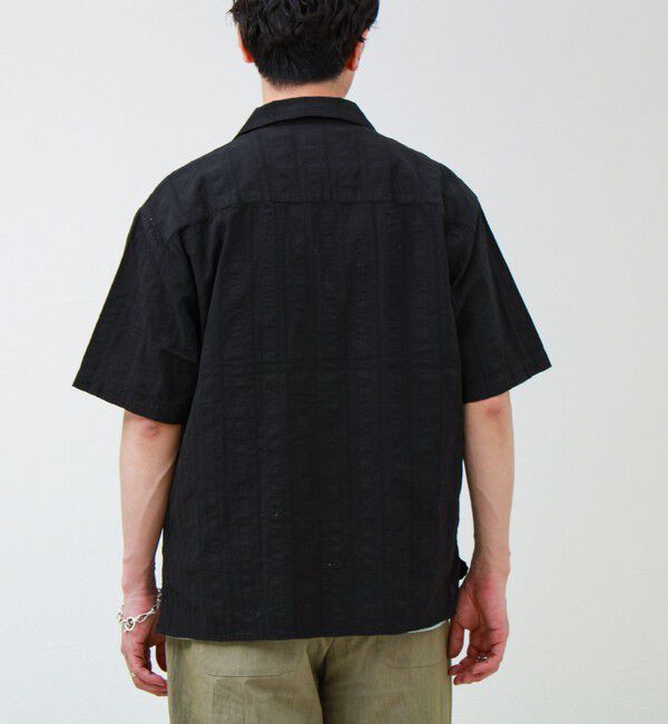 GLOSTER「【1枚で決まる】メランジテープ オープンカラーS/Sシャツ」|シャツ・ブラウス|