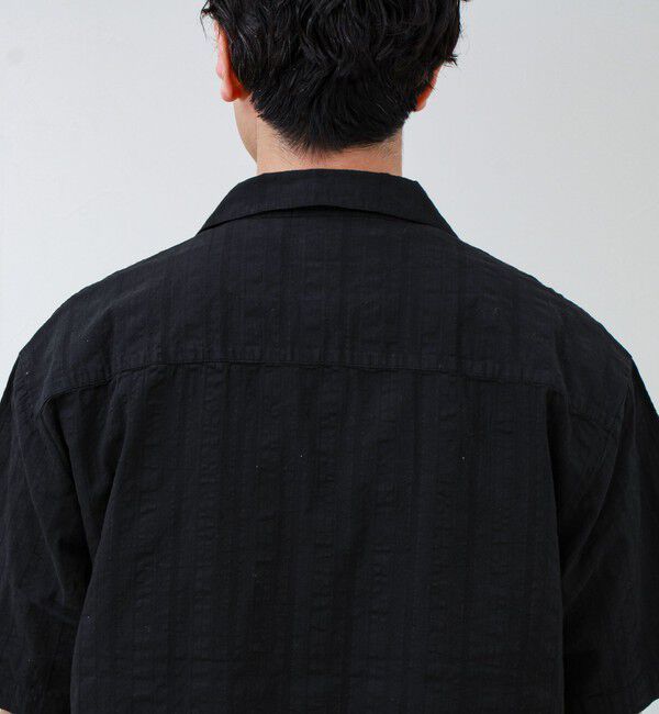 GLOSTER「【1枚で決まる】メランジテープ オープンカラーS/Sシャツ」|シャツ・ブラウス|