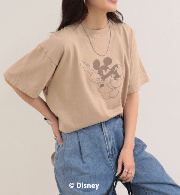fredy emue「【GOOD ROCK SPEED/グッドロックスピード】MICKEYギター半袖Tシャツ」|Tシャツ・カットソー|ベージュ