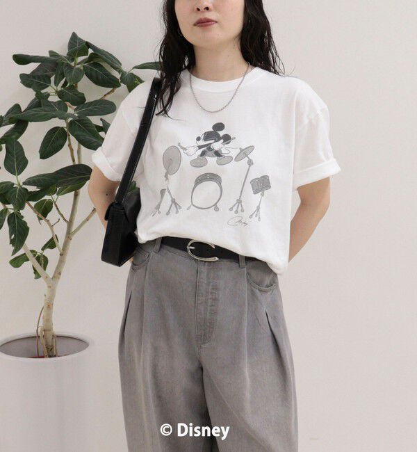 fredy emue「【GOOD ROCK SPEED/グッドロックスピード】MICKEYドラム半袖Tシャツ」|Tシャツ・カットソー|オフホワイト