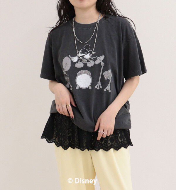 fredy emue「【GOOD ROCK SPEED/グッドロックスピード】MICKEYドラム半袖Tシャツ」|Tシャツ・カットソー|チャコールグレー