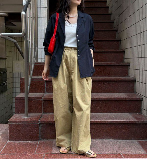 fredy emue「【人気アイテムの夏バージョン】リネン混シアーテーラードシャツ」|シャツ・ブラウス|