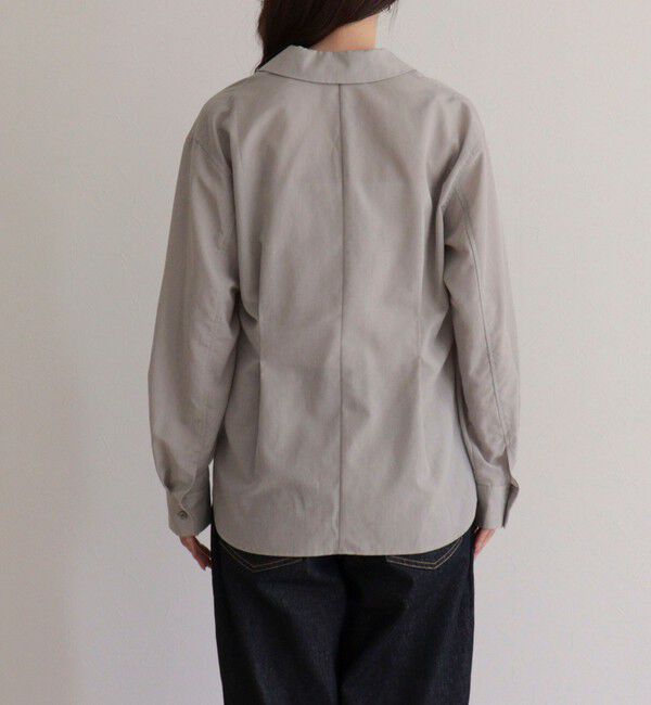 fredy emue「【人気アイテムの夏バージョン】リネン混シアーテーラードシャツ」|シャツ・ブラウス|