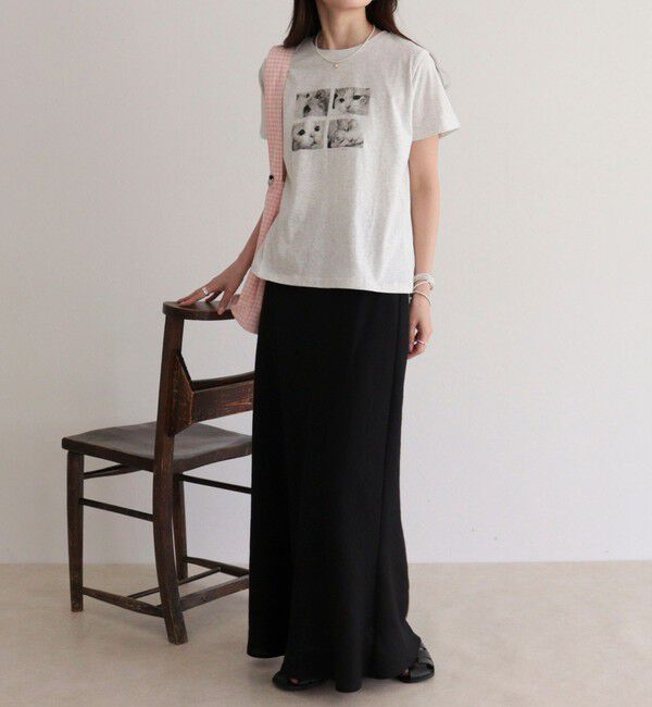 fredy emue「刺しゅう入りCAT PHOTO Tシャツ」|Tシャツ・カットソー|