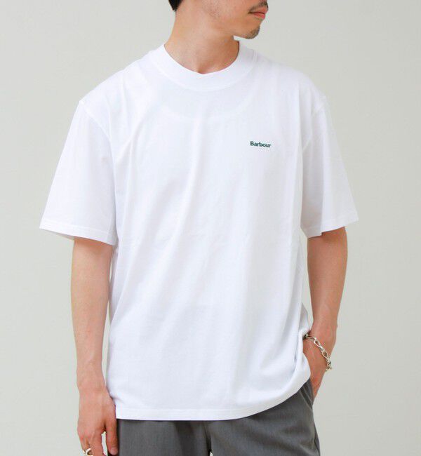 GLOSTER「【BARBOUR/バブアー】LOGO OS T-SHIRT」|Tシャツ・カットソー|ホワイト