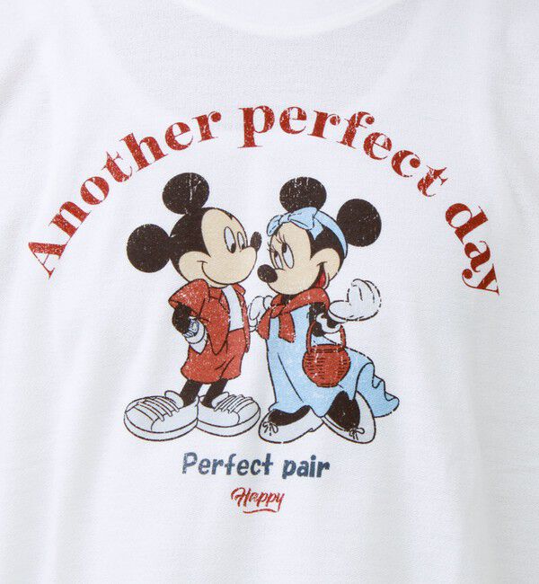 GLOSTER「【ユニセックスで着れる】梨地ミッキー＆ミニープリント Tシャツ」|Tシャツ・カットソー|