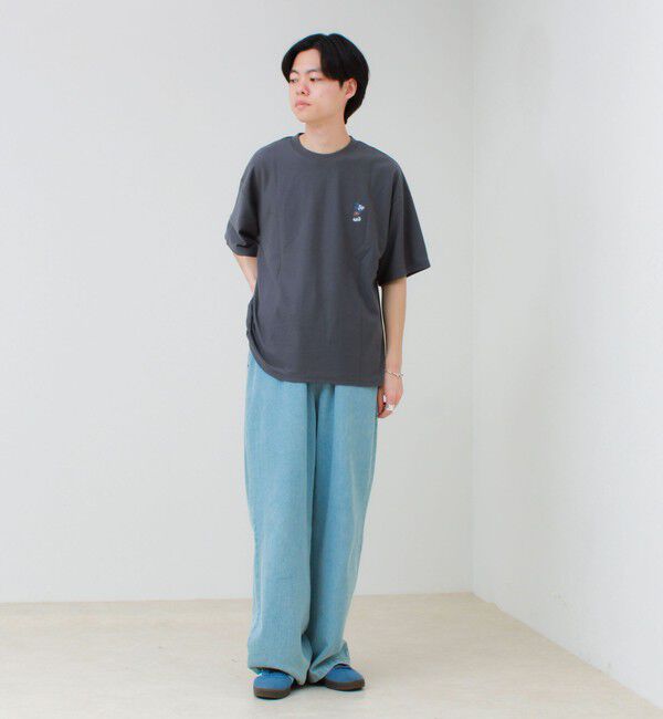 GLOSTER「【ユニセックスで着れる】梨地ミッキー＆ミニープリント Tシャツ」|Tシャツ・カットソー|