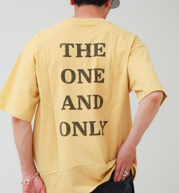 GLOSTER「【前後で映える】ミッキーフェイス＆ロゴプリントT」|Tシャツ・カットソー|