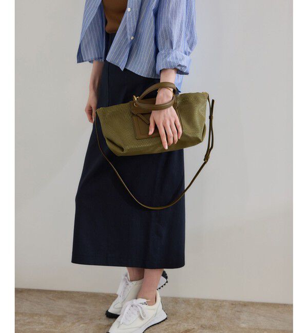 ROPE「チュールメッシュ2WAYミニバッグ」|ハンドバッグ|オリーブ(37)