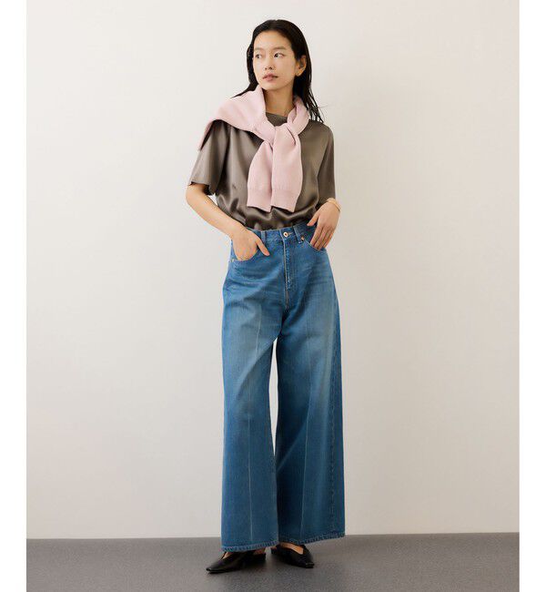 ROPE「ドレープサテンティーブラウス/セットアップ対応・イージーケア」|シャツ・ブラウス|