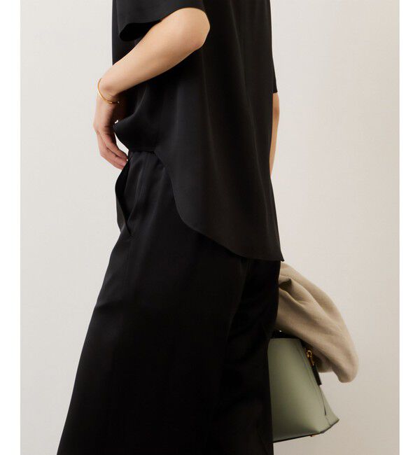 ROPE「ドレープサテンティーブラウス/セットアップ対応・イージーケア」|シャツ・ブラウス|