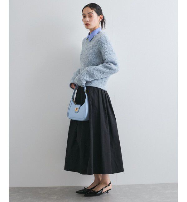 VIS「リボンヤーンジップリブネックカーディガン」|カーディガン|