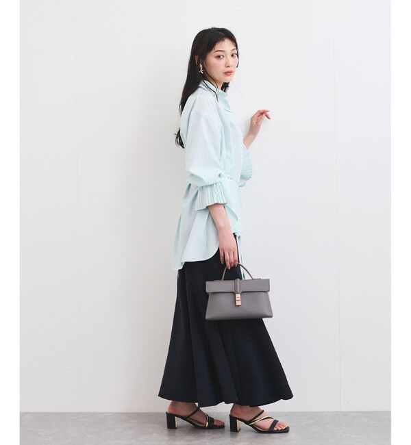 VIS「【洗える】プリーツスリーブフレアーシャツ」|シャツ・ブラウス|