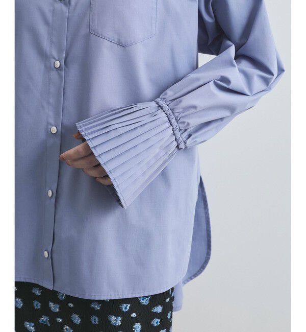 VIS「【洗える】プリーツスリーブフレアーシャツ」|シャツ・ブラウス|