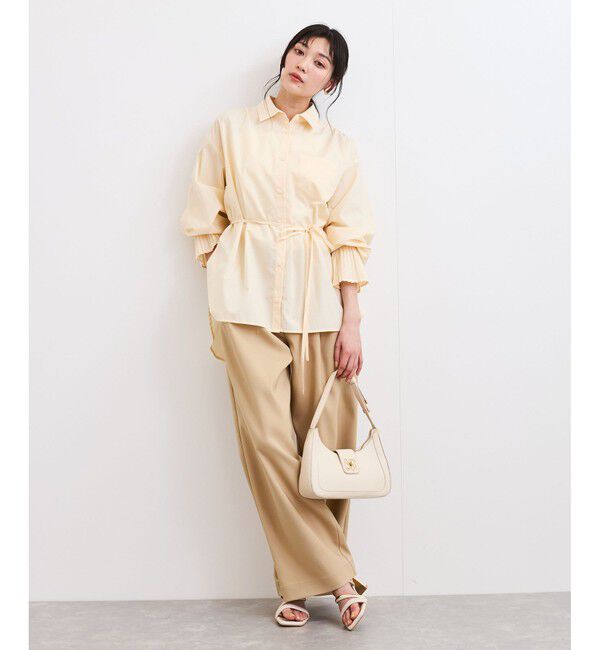 VIS「【洗える】プリーツスリーブフレアーシャツ」|シャツ・ブラウス|