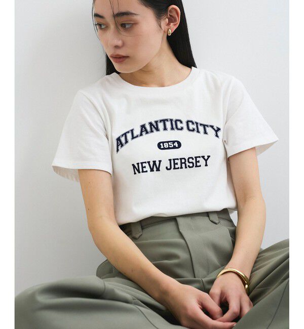 VIS「コンパクトフロッキープリントロゴTシャツ」|Tシャツ・カットソー|