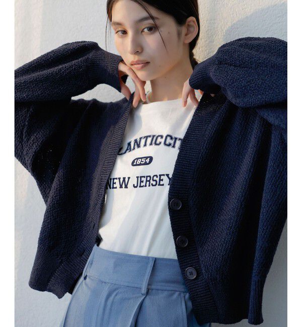 VIS「コンパクトフロッキープリントロゴTシャツ」|Tシャツ・カットソー|