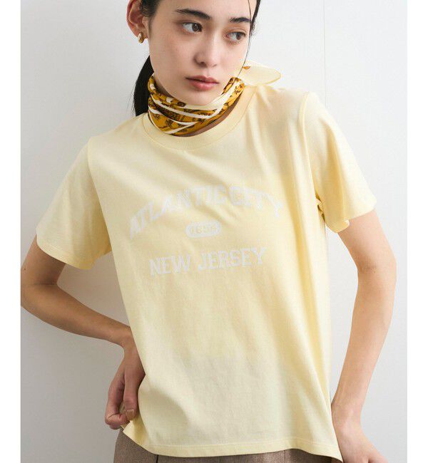 VIS「コンパクトフロッキープリントロゴTシャツ」|Tシャツ・カットソー|