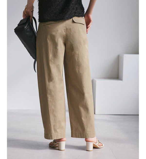 VIS「バレルシルエットコットンパンツ」|チノ|