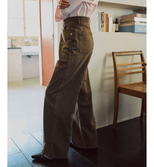 VIS「【POLO BCS】VIS別注クロスベルトストレートワイドデニム」|デニム|ブラウン系(22)